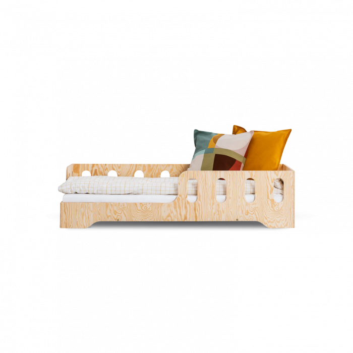 Lit enfant en bois avec barrière Ethan A