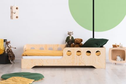 Lit enfant en bois avec barrière Louna A