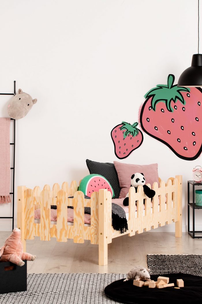 Lit enfant en bois avec barrière Isidore